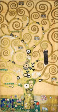  Frieze Oil Painting - The Tree of Life Stoclet Frieze center Gustav Klimt gold